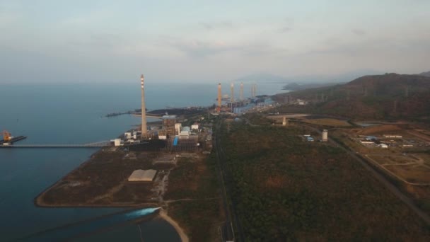 发电厂。Jawa, Grati CCGT印度尼西亚发电厂 — 图库视频影像