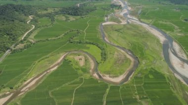 Pirinç Teras alanıyla Filipinler, Luzon manzara.