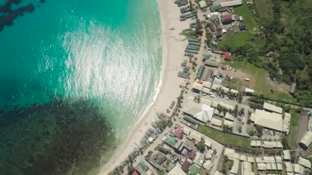 Paysage marin avec plage et mer. Philippines, Luçon. — Video