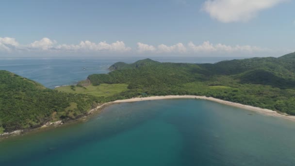 Kust en strand van het eiland van Palau. Filippijnen. — Stockvideo