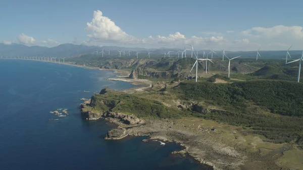 Solar Farm with Windmills. Philippines, Luzon