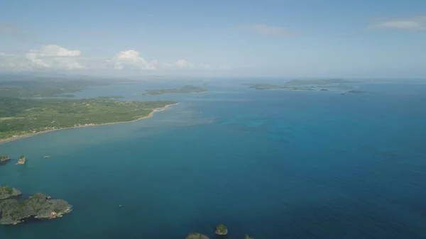 Vista Aérea Grupos Ilhas Com Praia Areia Água Azul Turquesa — Fotografia de Stock