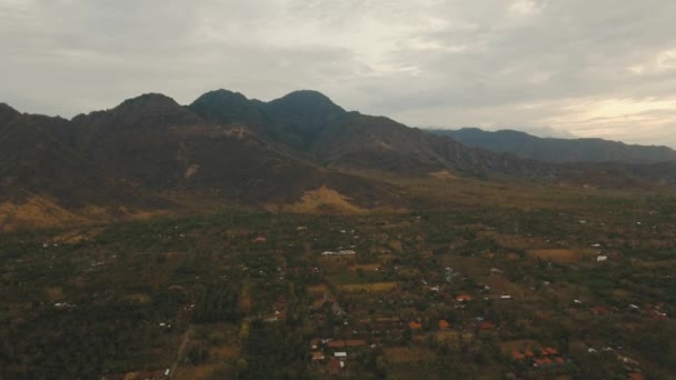 Pohled na horské krajiny. Bali — Stock video