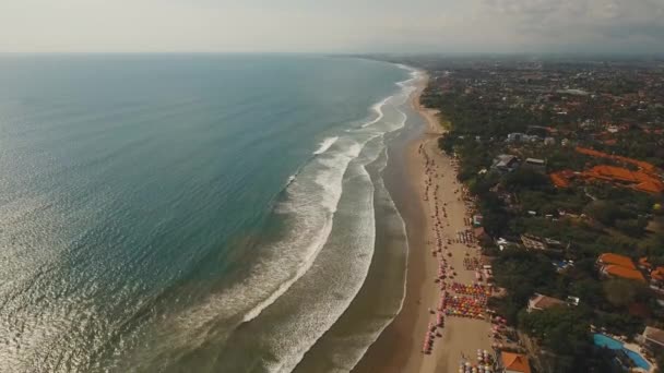 Vue aérienne belle plage, Bali, Kuta.