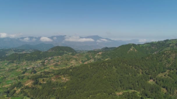 Ackerland in einer Bergprovinz Philippinen, Luzon — Stockvideo