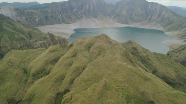 Crater Lake Pinatubo, Filipíny, Luzon. — Stock video