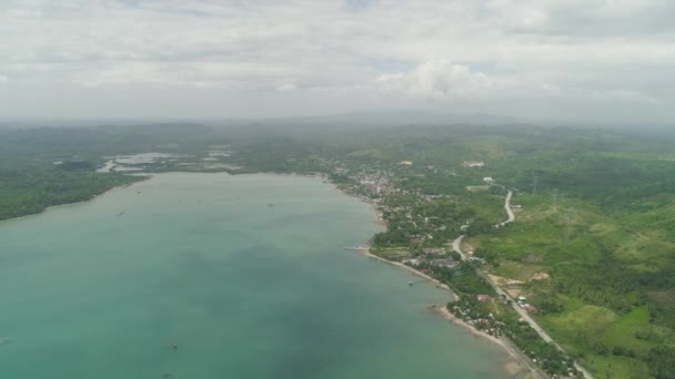 Paysage marin avec plage et mer. Philippines, Luçon — Video