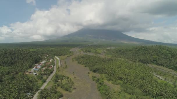 Vulcano Monte Mayon, Filippine, Luzon — Video Stock