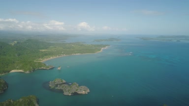 Caramoan Adaları Deniz Burnu, Camarines Sur, Filipinler.