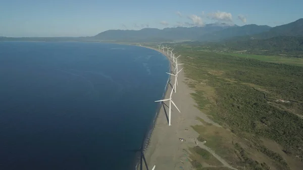 Solar Farm with Windmills. Philippines, Luzon