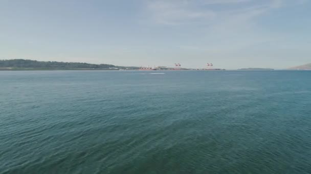 海貨物港。ルソン島、スービック湾. — ストック動画