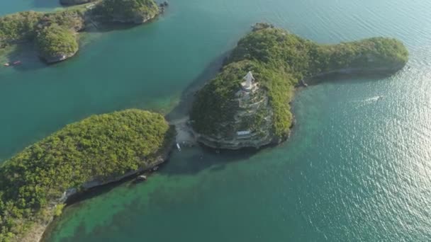 Conjunto de islas en el mar. Filipinas. — Vídeo de stock