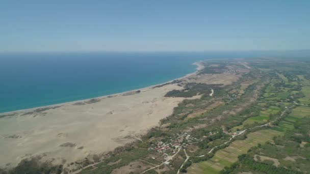 Pohled na jezero Paoay, Filipíny. — Stock video