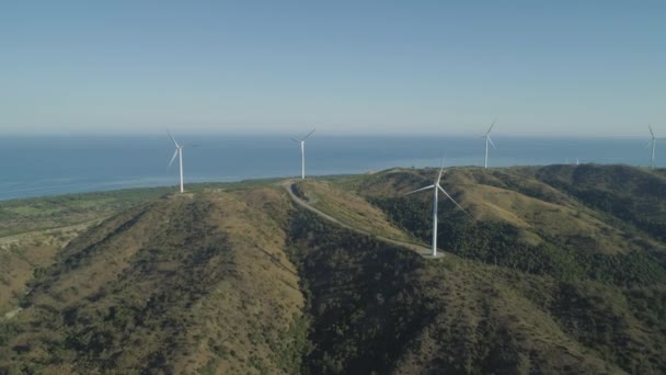 Solar Farm with Windmills. Philippines, Luzon — Stock Video