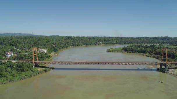 Bridge over river. Philippines, Luzon — Stock Video
