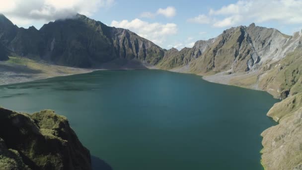 Crater Lake Pinatubo, Filipíny, Luzon. — Stock video