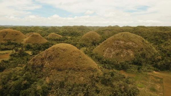 Chocolate Hills en Bohol, Filipinas, Vista aérea . — Foto de Stock