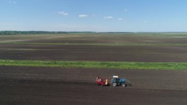 Tarlada patates topluyorum.