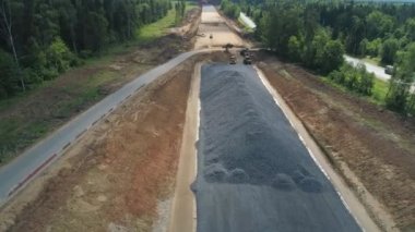 Otoyol inşaatı Hava Görünümü