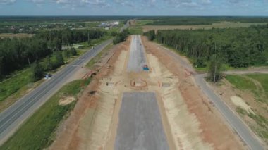 Otoyol inşaatı Hava Görünümü