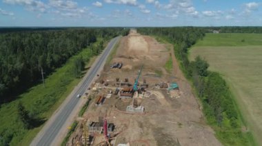 Otoyol inşaatı Hava Görünümü