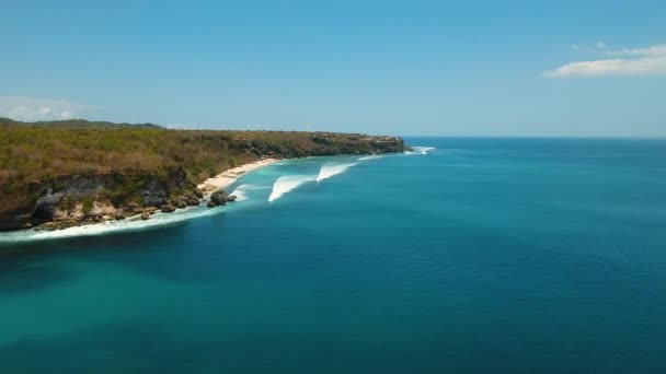 美しいビーチ、バリ島からの眺め. — ストック動画