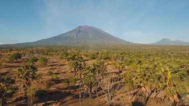 Aktif volkan Gunung Agung Bali, Endonezya 'da.