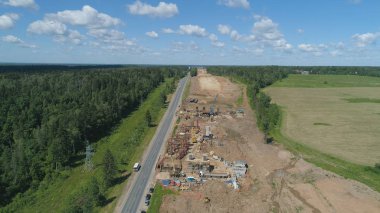 Otoyol inşaatı Hava Görünümü