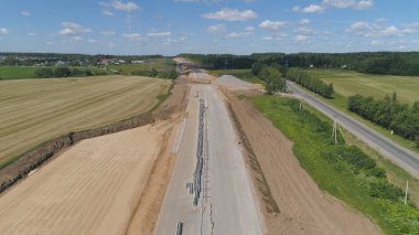 Otoyol inşaatı Hava Görünümü