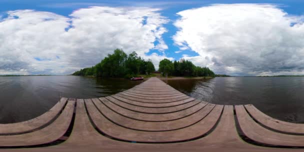 Krajina s řekou 360vr — Stock video