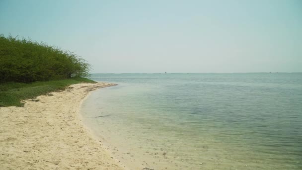 Sandy white beach. Philippines. — Stock Video