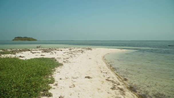 Homokos fehér strand. Fülöp-szigetek. — Stock videók