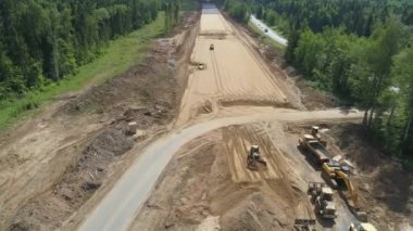 Otoyol inşaatı Hava Görünümü