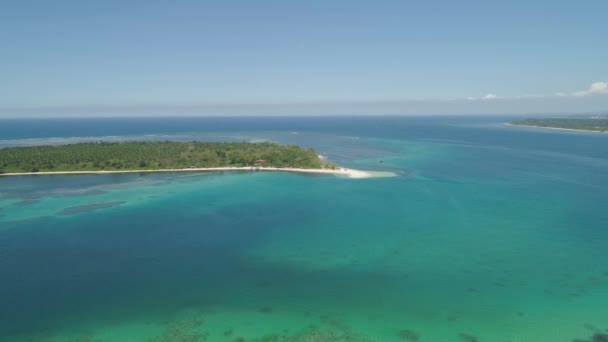 Île tropicale magalawa avec plage . — Video