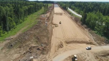 Otoyol inşaatı Hava Görünümü