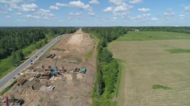 Otoyol inşaatı Hava Görünümü