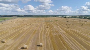 Sahada saman yığınları.
