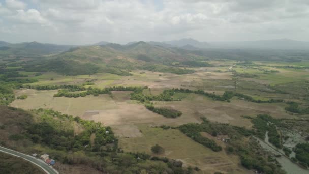 Ackerland in einer Bergprovinz Philippinen, Luzon — Stockvideo