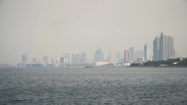 Stad met wolkenkrabbers en gebouwen. Filipijnen, Manilla, Makati. — Stockvideo