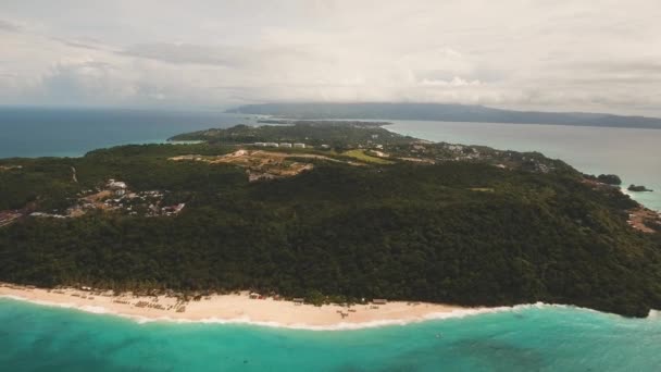 Vista aérea ilha tropical tropical — Vídeo de Stock