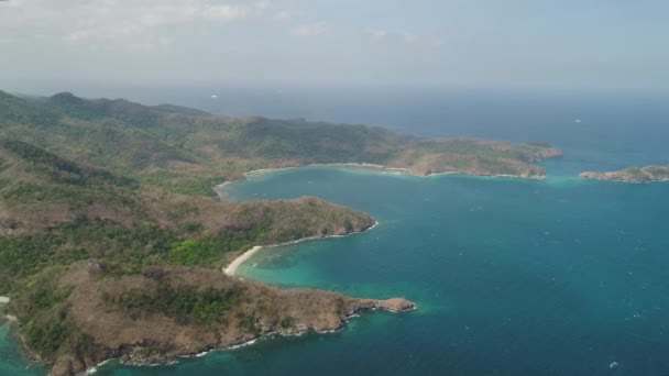 해변 이 있는 바다 풍경. 필리핀, 루손섬 — 비디오