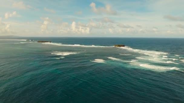 Морской пейзаж, море острова — стоковое видео