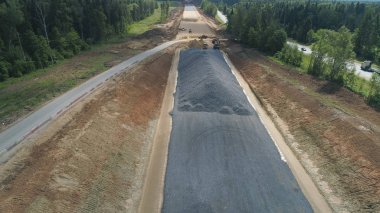 Otoyol inşaatı Hava Görünümü