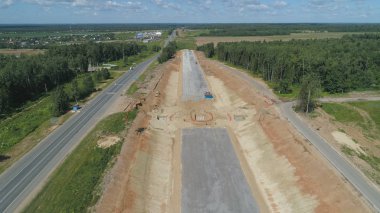 Otoyol inşaatı Hava Görünümü
