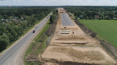 Otoyol inşaatı Hava Görünümü