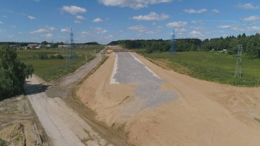 Otoyol inşaatı Hava Görünümü