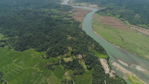 필리핀의 농토가 있는 산골짜기 — 비디오