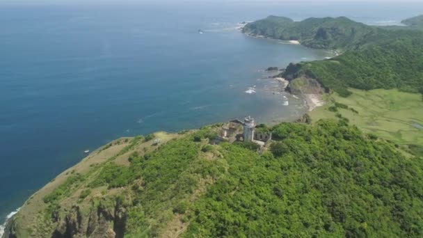 Phare au cap Engano. Philippines, Palaos île . — Video