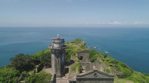 Faro en cabo engano. Filipinas, Palau island . — Vídeos de Stock