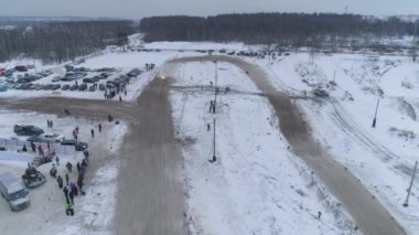 Rusya, kar arabası yarışları kış sezonu. Kar motosikletleri 27 Ocak 2018 üzerinde Şampiyonası